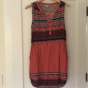 Sun dress with built in slip. Cotton.